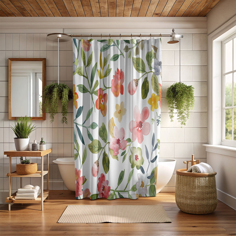 Spring Spring - Rideau de douche Premium, H 74 po x l 71 po