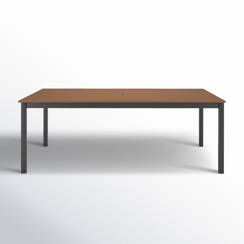 Townsend Outdoor Rectangular Patio Dining Table, 41" W x 83" L x 29" H, Brown