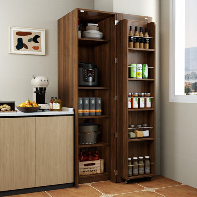 Armoire de cuisine autoportante avec portes et tablettes pour des solutions de rangement organisées