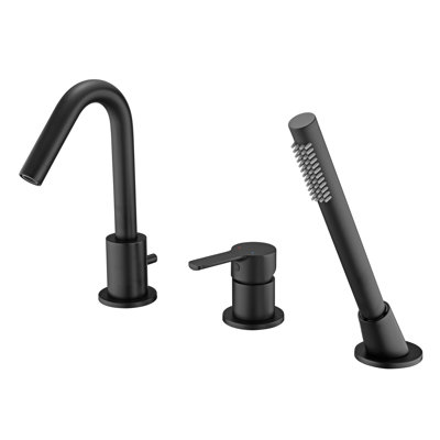 SUMERAIN Bathtub Faucet with Handheld Shower, Bath Tub Faucet with Single Lever Handle, Tub Filler