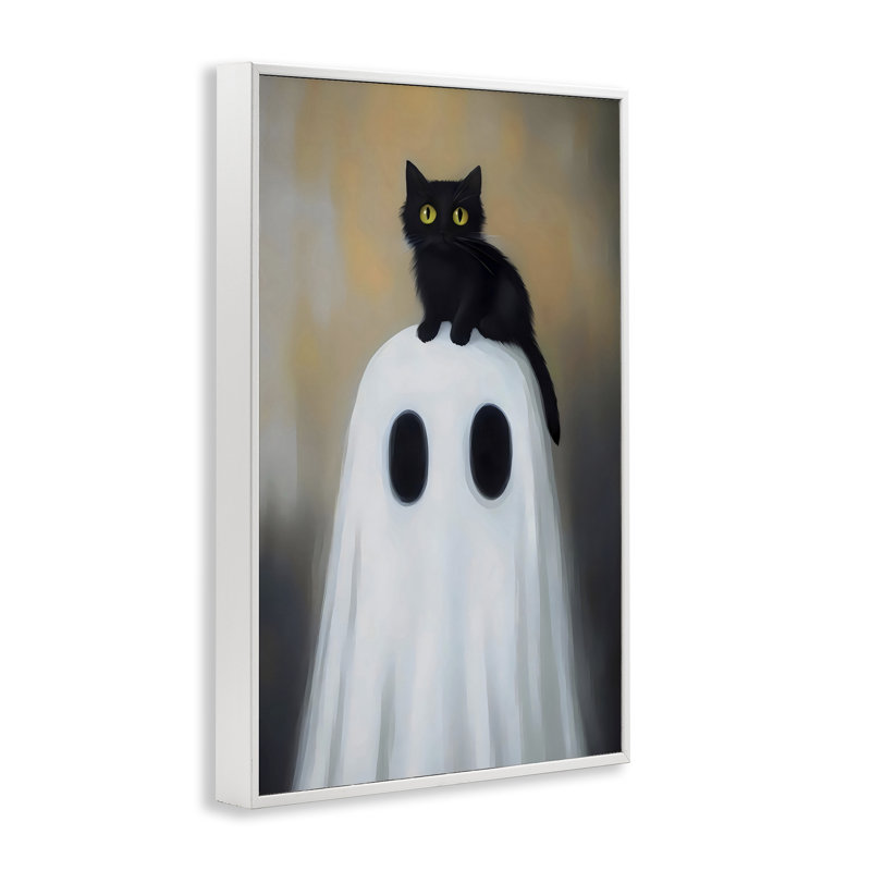 Ghost And Kitten, giclée encadrée, design par Arlington Prints, H 24 po x l 16 po