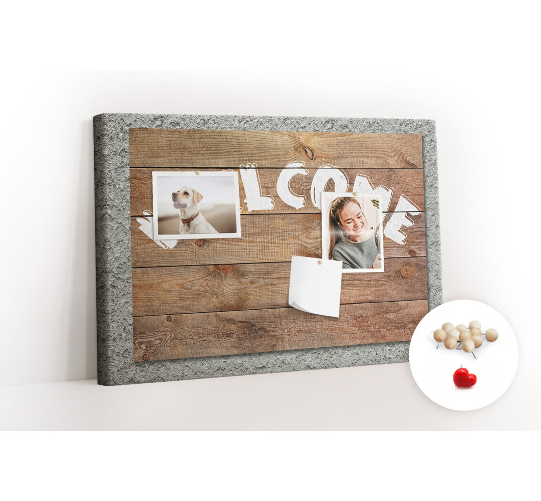 Wall Mounted bulletin board print wall art notice boards for office corkboard Welcome board