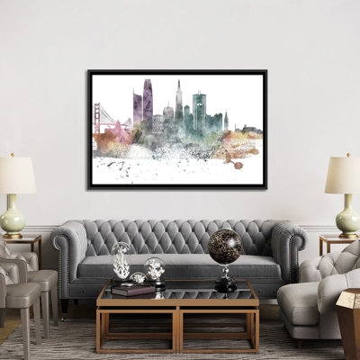 San Francisco Pastel Skylines - impression d'art graphique