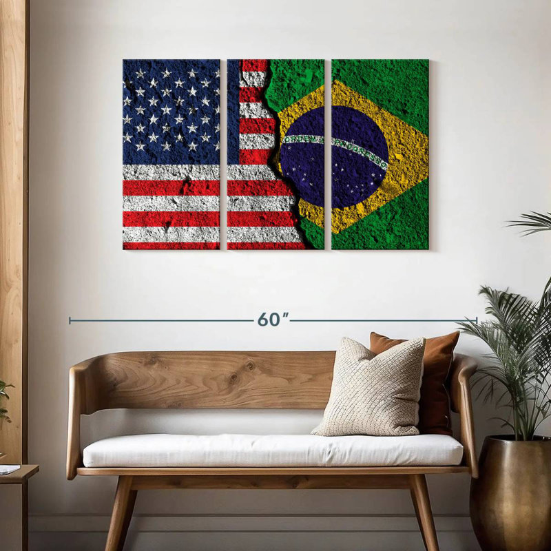 Drapeau du Brésil fissuré