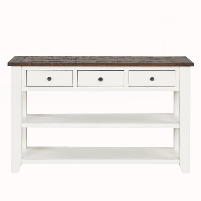 Wood Top Console Table, Easy to Assemble