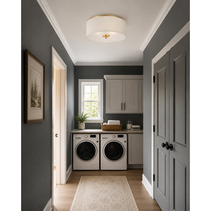 Juna Linen Flush Mount