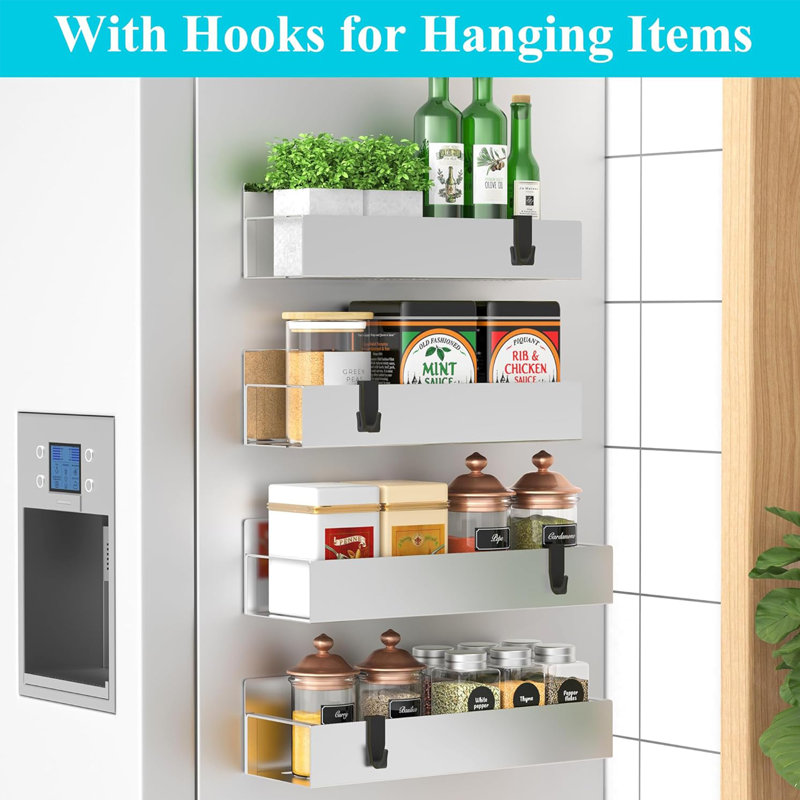 4 Pack Magnetic Spice Rack Organizer