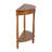 Tinsle Collection Half Moon Console Table with Storage Shelf End Table - Honeynut-104621369