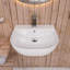 Lavabo de salle de bain mural en métal l 20 po avec trop-plein d-bol
