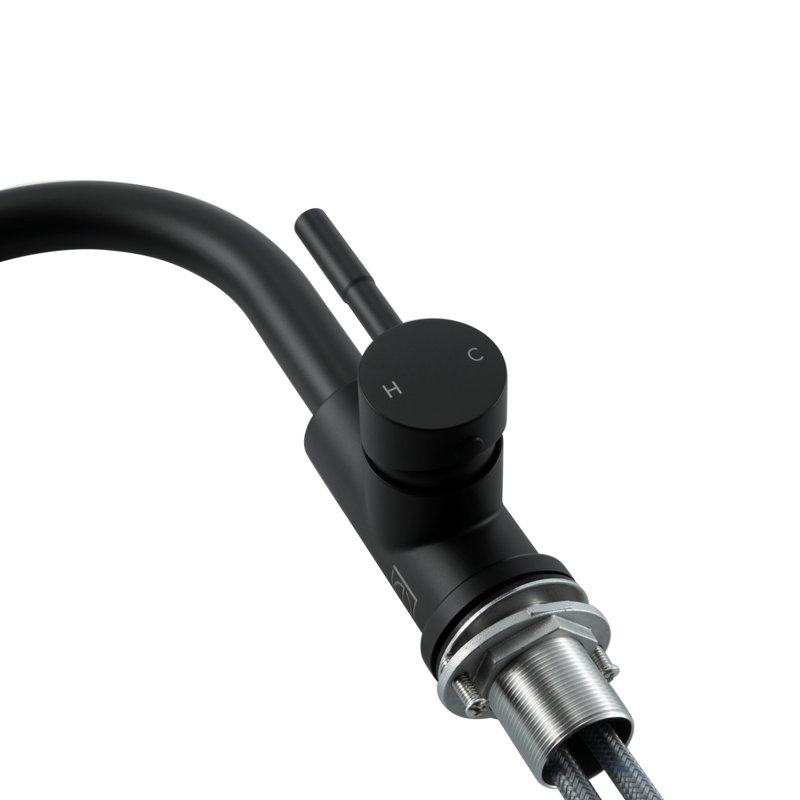 Louis Single-handle Bathroom Faucet, Matte Black
