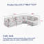 Boneless 123.2-Inch Modern Luxury Curved Corner Sectional Sofa With High-Back Design And Modular Cloud Comfort.-1606177631