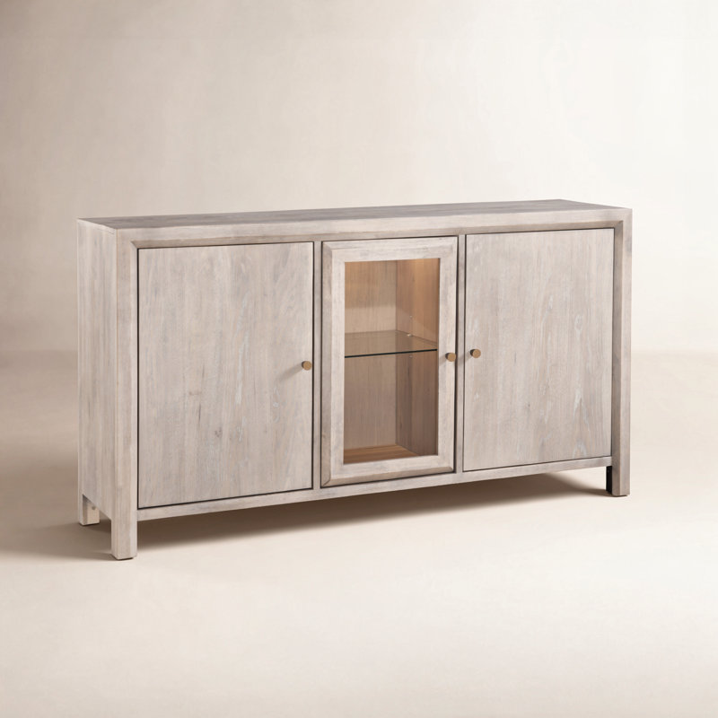 Mazekine Como 60" W Solid Wood Sideboard