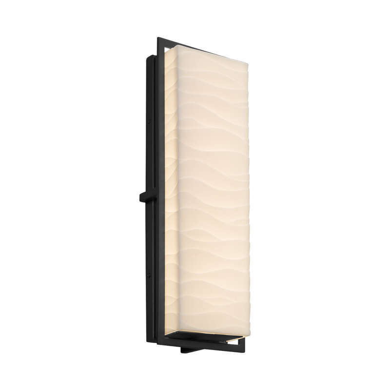 Plafonnier encastré d’extérieur Donasia, H 12 po x l 6,5 po x P 3,5 po, Noir mat