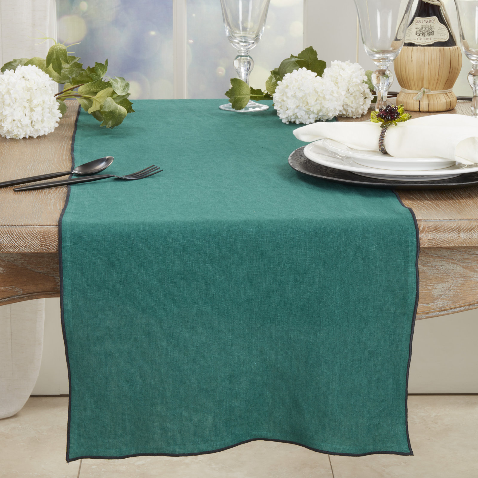 Riggs Table Runner, Jasper Green