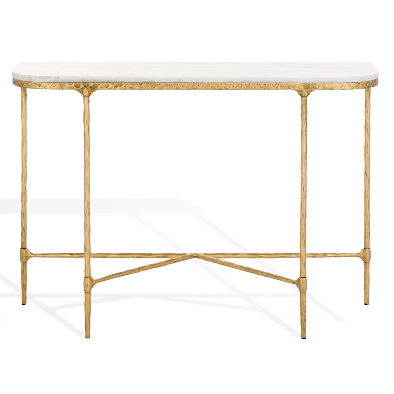 Janowsky Metal Console Table, White