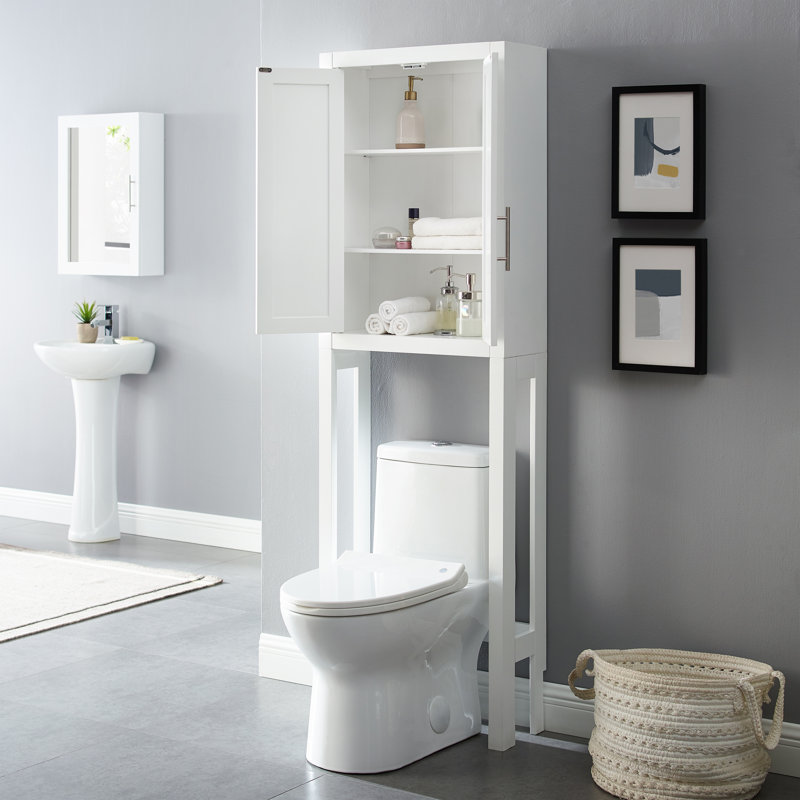 Rangement au-dessus de la toilette l 22,13 po x H 68,25 po x P 8,63 po Cortland, Blanc