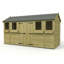 Total Sheds 14ft x 6ft Apex Summer Shed - Toughened Glass External Planters - Pressure Treated Timber - UK Manufactured