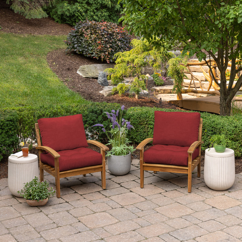 ARDEN Outdoor Lounge Chair 6" Cushion, Ruby Red