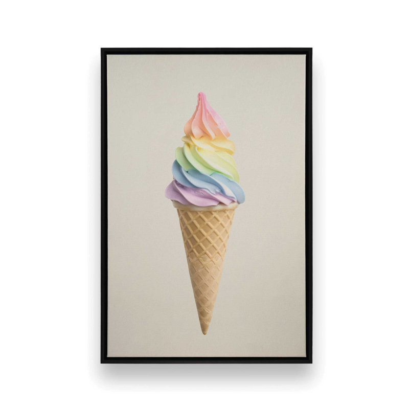 Toile roulée Taste Of Rainbow, H 36,75 po x l 24,75 po x P 1,75 po, Cadre noir satiné