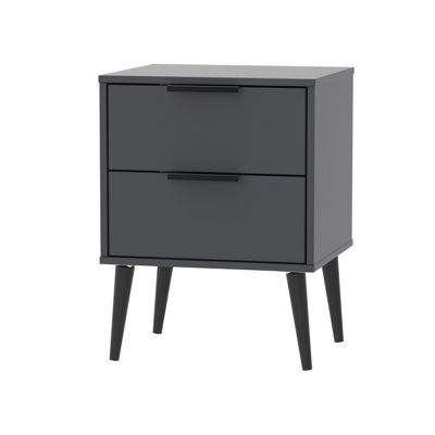 Fully Assembled Euart 2 Drawer Bedside Table