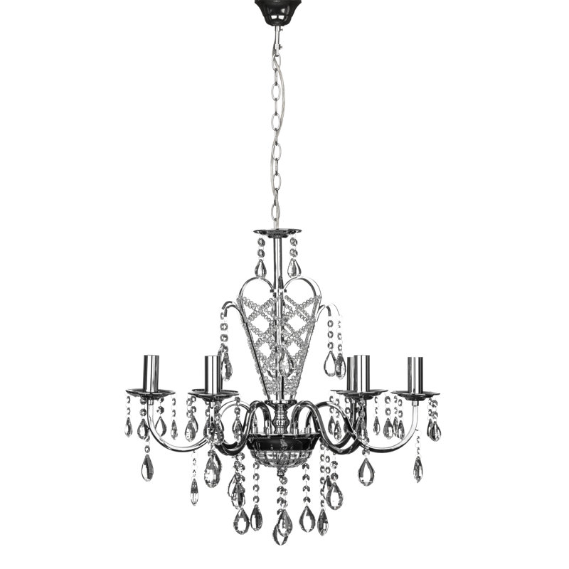 Abby 6 - Light Candle Style Chandelier