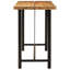Aymeline Solid Wood Top Metal Base Dining Table-1077649375