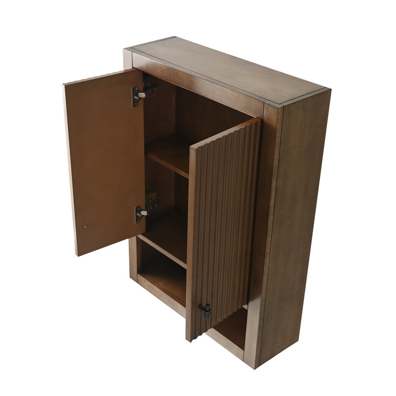 Tablettes murales de salle de bain, Noyer, Noir mat