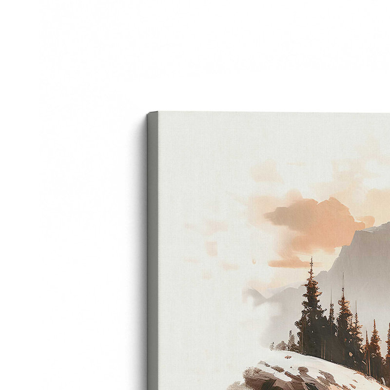 Toile roulée Winter's Quiet Refuge II , H 12 po x l 18 po x P 1,25 po, Toile tendue