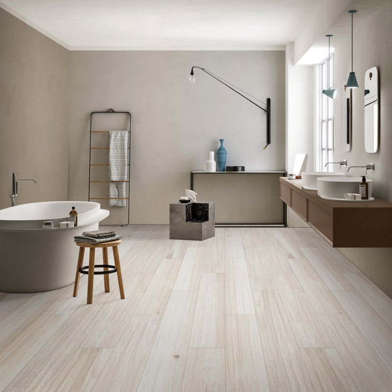 MSI Havenwood 8 in. x 36 in. Matte Porcelain Wood Look Floor and Wall Tile, Dove
