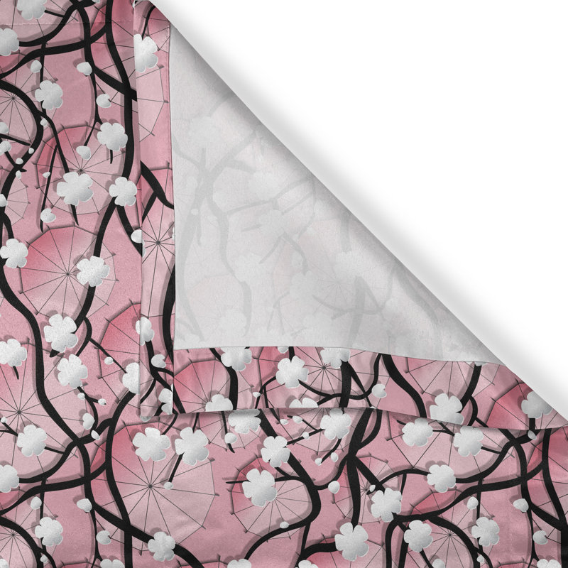Rideau à œillets décoratif à 2 panneaux Latitude Run®, 50 po x 96 po, rose noir, L 50 po x L 72 po