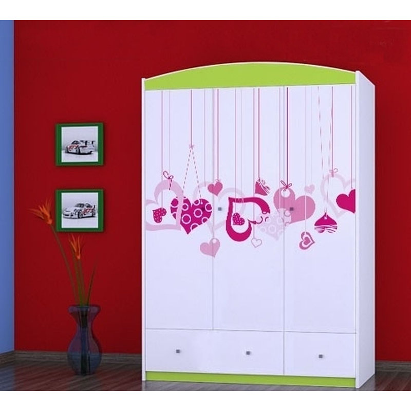 Nobles 3 Door Wardrobe, Green