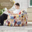 Pouf géant pour adultes avec coussin de soutien lombaire, en mousse mémoire et recouvert de fausse fourrure, idéal pour le salon, la chambre, le dortoir ou le bureau.-202682716-203214348