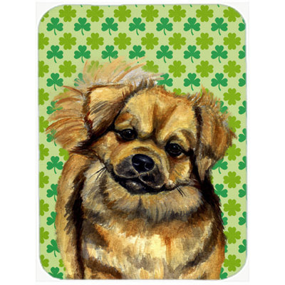 Shamrock Lucky Irish Wood Glass Cutting Board