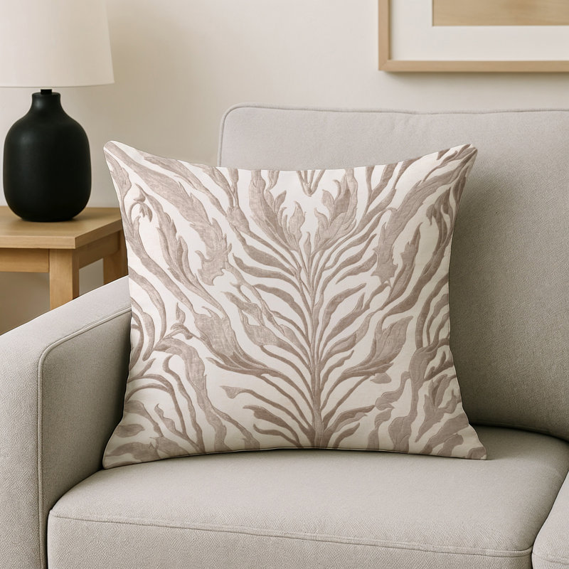 Coussin décoratif intérieur / extérieur gris Modern Modern, Carré 20 po, Gris abstrait 109