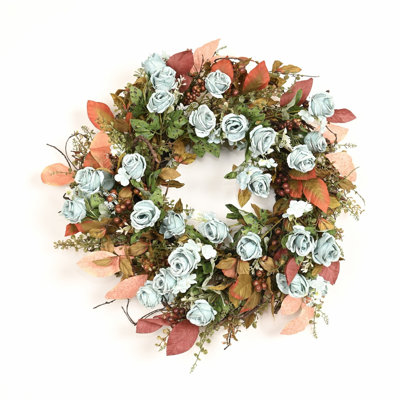 24" Handcrafted Berry Thanksgiving Wreath