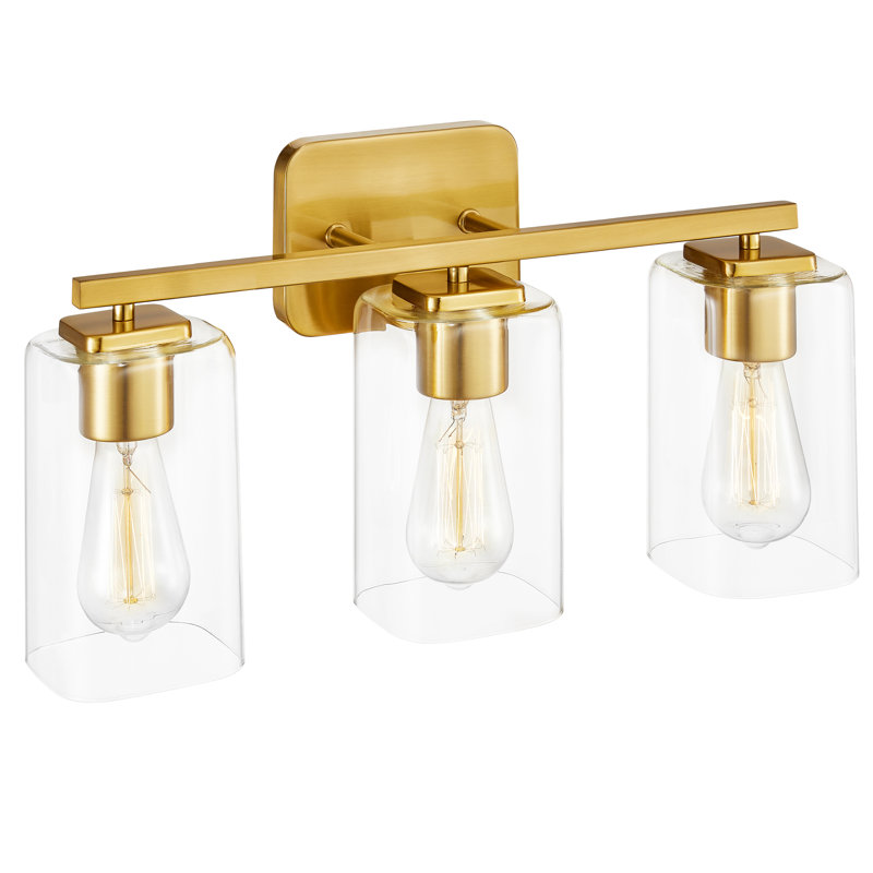 Éclairage pour meuble-lavabo 3 lumières Gualtieri, Laiton antique