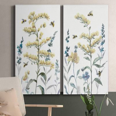 «Bumble Bee Garden I», ensemble de 2 toiles tendues