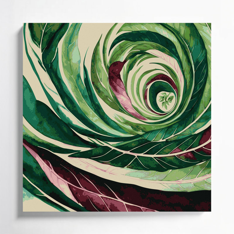 Botanical Maranta Brown Canvas Wall Art, 16" H x 16" W