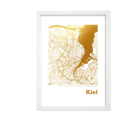 Kiel Map - Single Picture Frame Print
