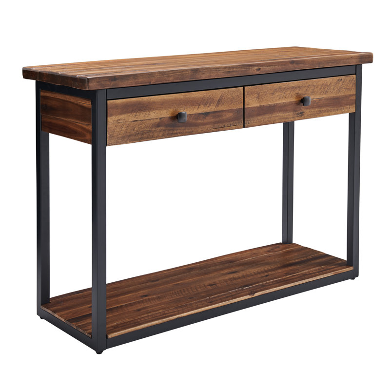 109.22cm Solid Wood Top Console Table
