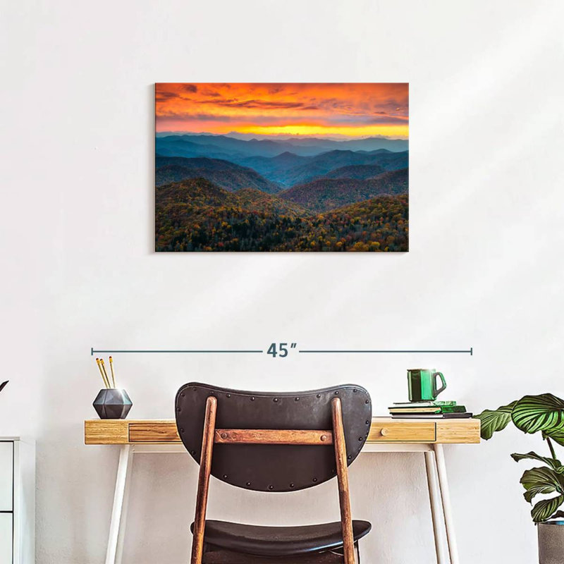«Blue Ridge Parkway Fall», reproduction sur toile, H 20 po x l 30 po x P 1,25 po