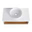 Lavabo vasque rond 36 po, meuble-lavabo mural avec rangement ouvert, finition blanche avec comptoir durable, conception moderne peu encombrante (livré dans 2 boîtes)-1213954070