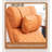 Orange Leather Swivel Office Chair with Recliner