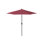 Parasol en fibre de verre de 7,5 pi en aluminium noir pour terrasse de marché et inclinaison automatique Sunbrella