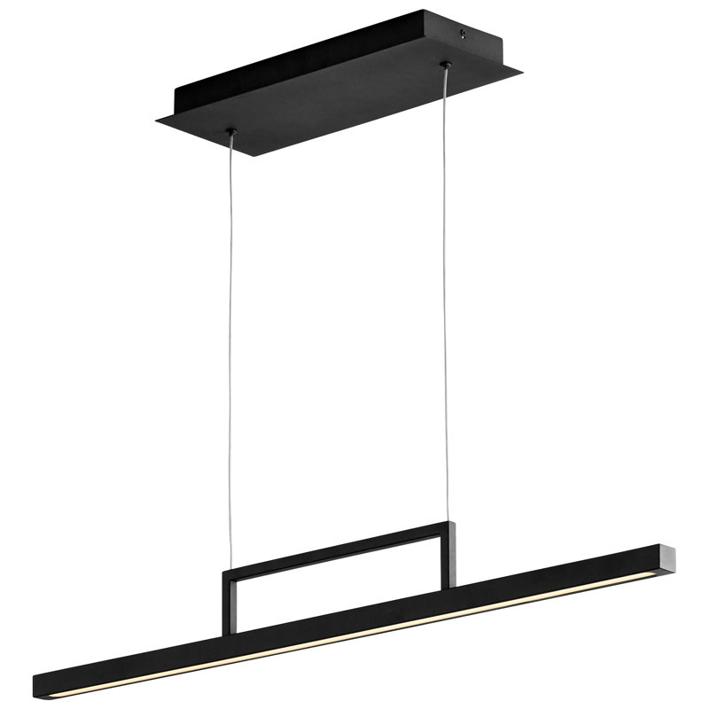 Gasperone 1 - Light LED Pendant, 129.5" H x 33" W x 5.9" D, Black