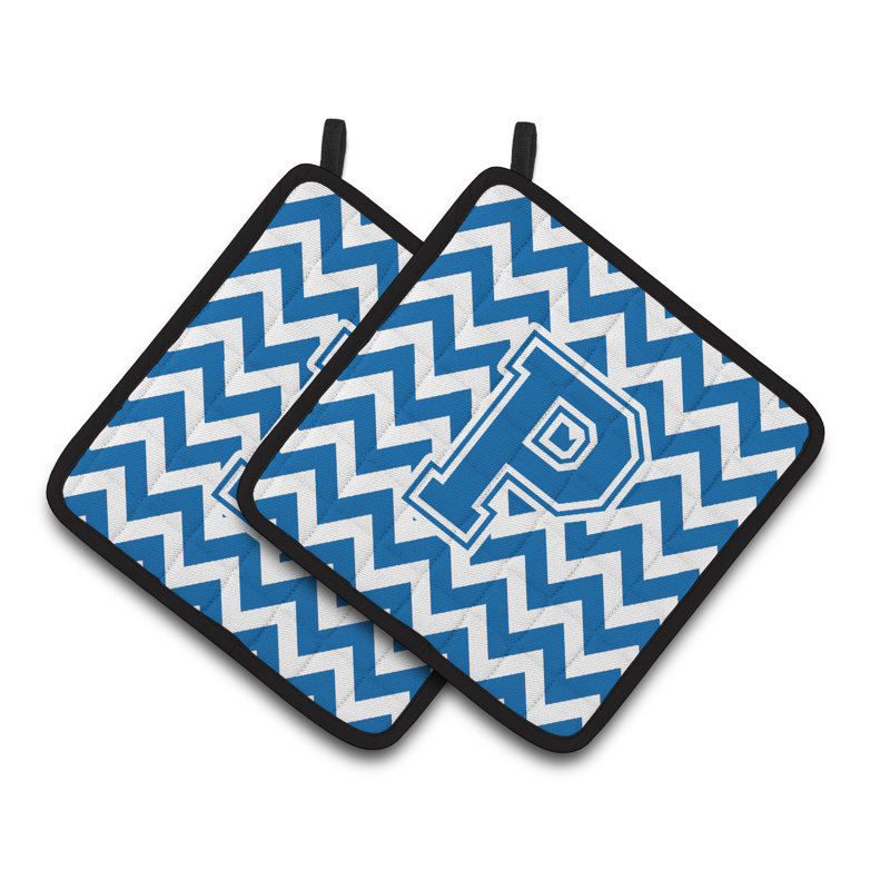 Poignée à chevrons, P, Bleu / blanc