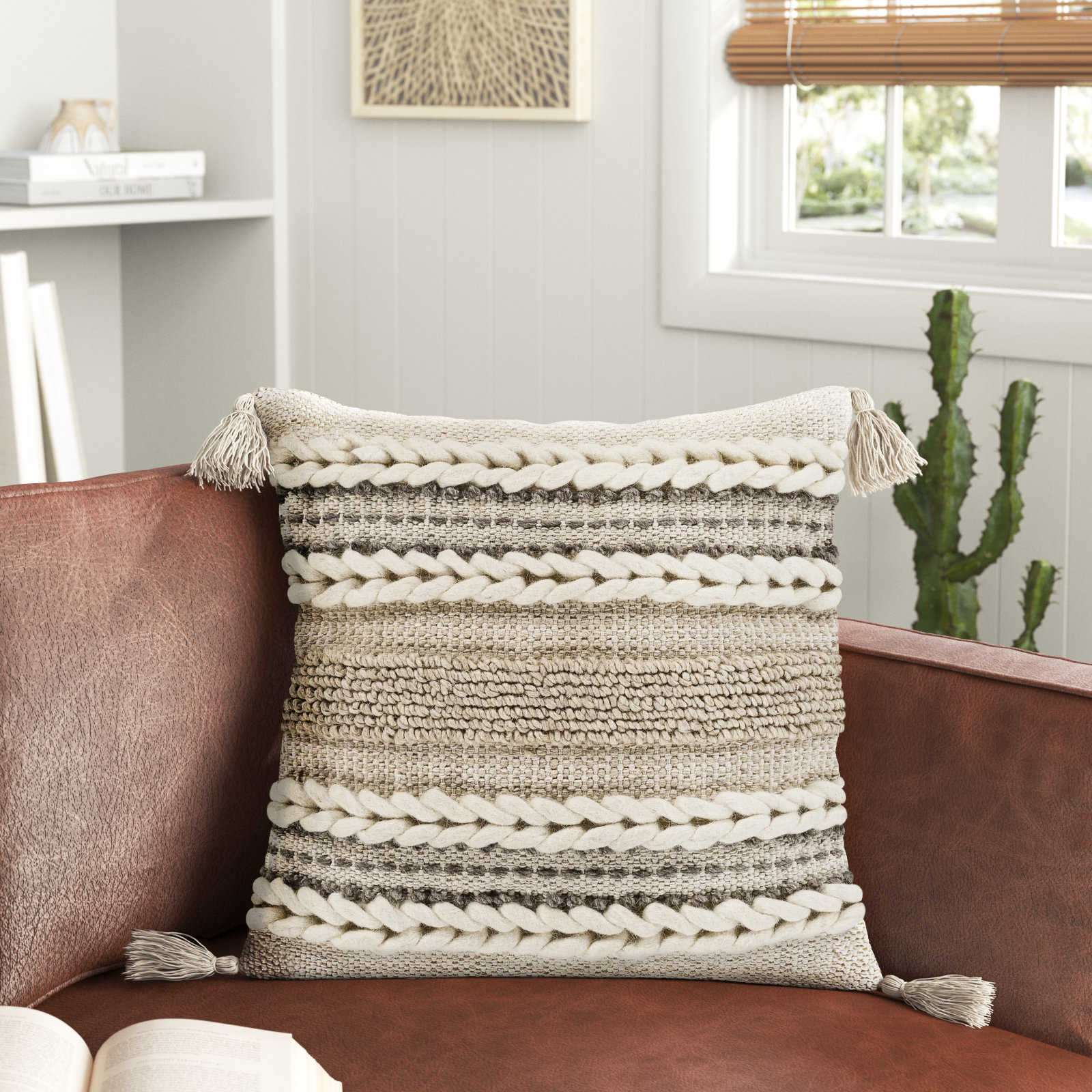 Taos Wool Blend Square Pillow | HiEnd Accents