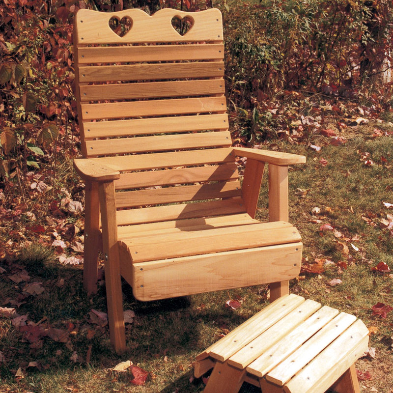 Chaise adirondack avec repose-pieds hearts Tillison, Teinture / scellant cèdre