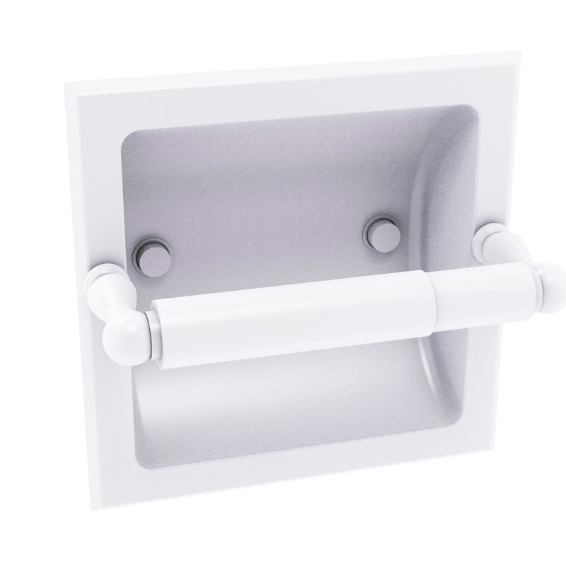 Porte-papier hygiénique encastré Regal, Blanc mat
