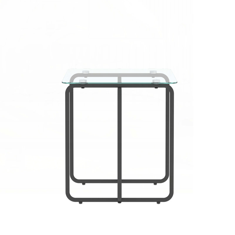 Jevontay Glass Top Single Coffee Table, Clear